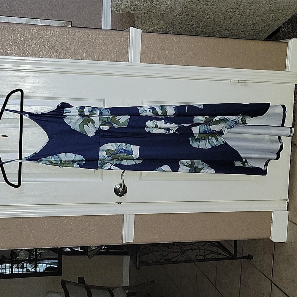 ININ, WOMENS SZ L  FAUX WRAP SUMMER DRESS NEW BEAUTIFUL DRESS. HIGH LOW HEM